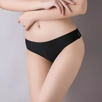 Женские трусики, тонкие кружевные трусы с низкой талией, хорошая воздухопроницаемость, бесшовные однотонные женские трусы из ледяного шелка вино красного