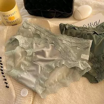 Женские трусики, женское нижнее белье, дышащие прозрачные сексуальные трусы со средней талией и подтяжкой бедер M розовый