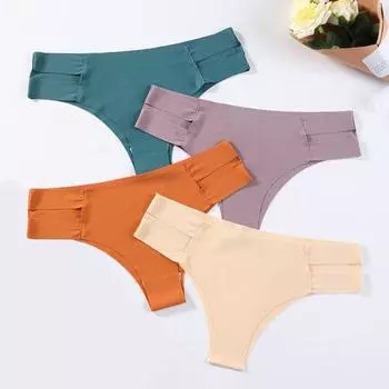 Женские трусы, бесшовные полые мягкие трусы с заниженной талией, тонкие эластичные однотонные трусы с подтяжкой ягодиц, мягкие дышащие влагоотводящие женские трусы L