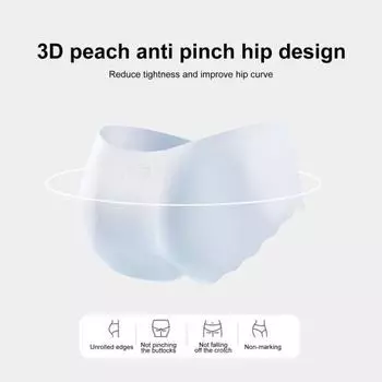 Женские трусы, бесшовные ультратонкие однотонные влагоотводящие эластичные женские трусы со средней талией, спортивные трусики, повседневная одежда, женское нижнее белье M чёрный