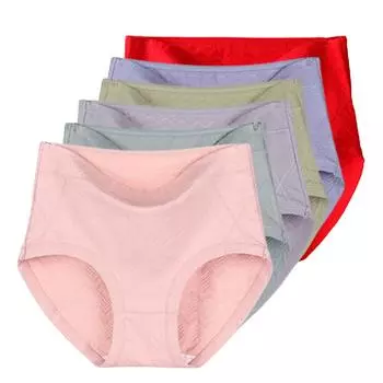 Женские трусы больших размеров, нижнее белье, хлопковые трусы, однотонное нижнее белье, трусы, XL 2XL, 3XL, 4XL, 5XL, 6XL, подходят для 40-100 кг XL красный
