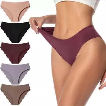 Женские трусы большого размера, удобные, из ледяного шелка, спортивные трусы для йоги, дышащие трусики 2XL