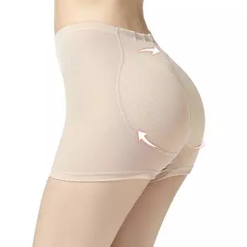 Женские трусы-боксеры с подкладкой для увеличения ягодиц, бесшовные трусики с эффектом пуш-ап из тонкой сетки с перевернутыми ягодицами M