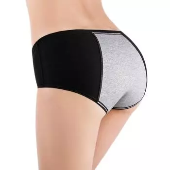 Женские трусы, дышащие трусики со средней высокой талией, менструальные физиологические брюки больших размеров, три слоя герметичного физиологического нижнего белья для женщин M