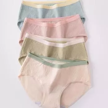 Женские трусы, хлопковое нижнее белье, антибактериальные трусики 7А, шорты с треугольниками M розовый