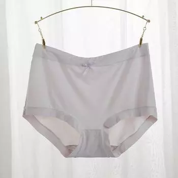 Женские трусы Ice Silk с высокой талией: Plus Size, быстросохнущий, сетчатый, удобный крой, хлопковая вставка в шаге (Стиль 5101#) Extra Large [145-175 lbs]