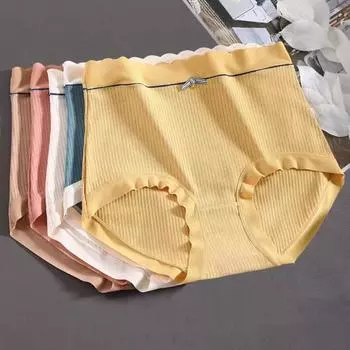 Женские трусы контрастного цвета, дышащие, антисептические, бесшовные, мягкие, повседневная одежда, высокая эластичность, лоскутные женские трусики, женское нижнее белье 2XL коричневый