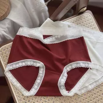 Женские трусы, кружевное нижнее белье, удобные мягкие женские трусики со средней талией для женщин