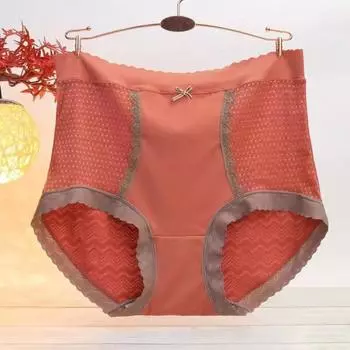 Женские трусы кружевные с высокой талией, однотонные, тонкие, с утягивающим эффектом, эластичные, бесшовные, с хорошей воздухопроницаемостью, повседневные спортивные трусы фиолетовый