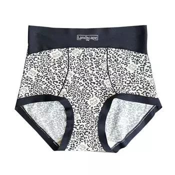 Женские трусы, модальные трусики, мягкое нижнее белье с высокой талией, сексуальные трусики с леопардовым принтом