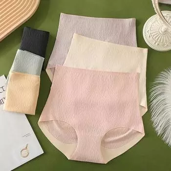 Женские трусы, однотонные, тонкие, дышащие, эластичные, с подтяжкой ягодиц, нижнее белье с подтяжкой живота, бесшовное нижнее белье с высокой талией M зелёный/серый