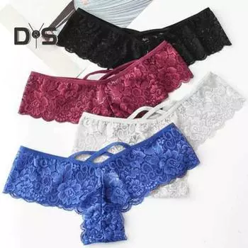 Женские трусы с кружевной цветочной вышивкой, однотонные эластичные дышащие трусы с низкой талией и открытой промежностью, тонкие мягкие бесшовные женские трусики 2XL вино красного
