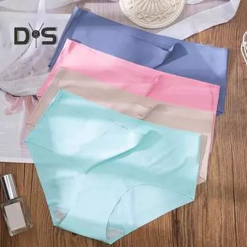 Женские трусы с низкой талией, бесшовные, однотонные, мягкие, дышащие, эластичные, тонкие, антисептические, влагоотводящие, женские трусы, женское нижнее белье M света кофе