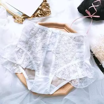 Женские трусы с перекрестной шнуровкой и высокой талией, легкие кружевные трусы с подтяжкой бедер, сетчатые трусики из пряжи, повседневная одежда XL белый