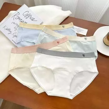 Женские трусы с расширенным поясом, хлопковые эластичные трусики с промежностью, контрастного цвета, с хорошей воздухопроницаемостью, для прогулок, работы, путешествий, женского нижнего белья L фиолетовый