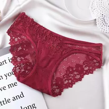Женские трусы с выдолбленными ягодицами, сексуальное кружевное нижнее белье, женские перспективные трусики из ледяного шелка с несколькими бретелями, антибактериальные дышащие трусики без следов M белый