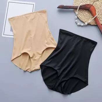 Женские трусы с высокой талией, послеродовые трусики для коррекции фигуры, для похудения, подтяжки ягодиц, эластичные компрессионные бесшовные женские трусики с контролем живота 3XL абрикосовый