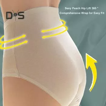 Женские трусы с высокой талией, ультрамягкие бесшовные эластичные трусики, приподнимающие бедра, дышащие, удобные, бесшовные трусы L чёрный