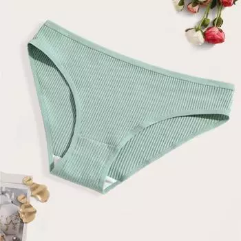Женские трусы с заниженной талией, мягкие дышащие антисептические двухслойные влагоотводящие женские трусы с подтяжкой ягодиц в полоску L белый