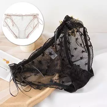 Женские трусы сексуальные мягкие прозрачные кружевные трусы нижнее белье