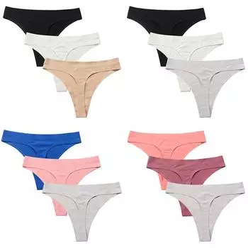 Женские трусы Сексуальные немаркие цельные невидимые брюки Низкие стринги из ледяного шелка большого размера 4XL