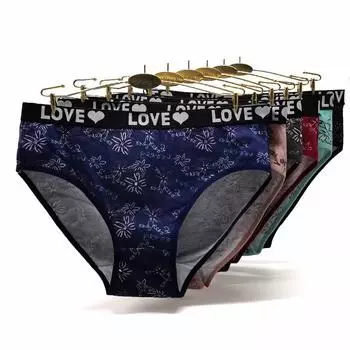 Женские трусы со средней талией, уютные однотонные женские хлопковые трусы с бантом, нижнее белье для женщин, большие размеры 2xl, 3xl, 4xl, 6 шт./лот 2XL