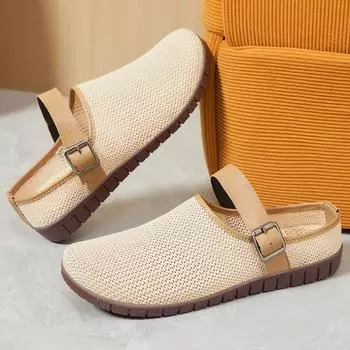 Женские туфли без застежек, стильные дышащие повседневные мокасины, легкие модные туфли на плоской подошве для мам, нескользящие новые весенние модные кроссовки 39 коричневый