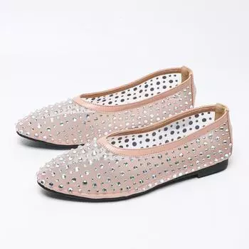 Женские туфли большого размера с круглой головкой, нескользящей плоской подошвой, одной педалью - весенне-летняя модная обувь 35 чёрный