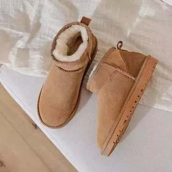 Женские туфли Ботильоны Ботильоны с круглым носком коричневые женские зимние сапоги элегантные на низком каблуке на шнуровке 39 высокое качество весна 2024 горячая распродажа 36