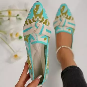 Женские туфли Butterfly Flat Shoes Ballet Toe Flat Loafers Slip-on Casual Low Heels Heels Shoes Zapatos De Mujer 36