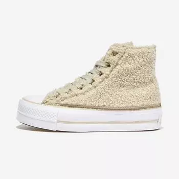 Женские туфли Converse Chuck Taylor All-Star Lift Platform Sherpa Beach Stone High A05509C 245