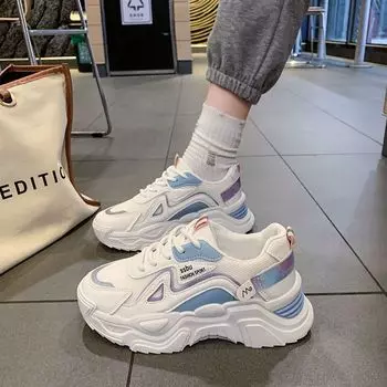 Женские туфли Daddy, новые модные и универсальные, весна-осень 2025, популярная спортивная обувь, женские белые туфли, женская повседневная обувь 35