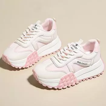 Женские туфли Daddy с толстой подошвой и завышенной посадкой. Весенние новые универсальные и легкие повседневные спортивные туфли Ins Style 35