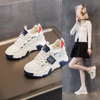 Женские туфли Daddy Shoes, средний верх Hundred Comfortable Muffin, толстая подошва в высоких повседневных туфлях 33 чёрный