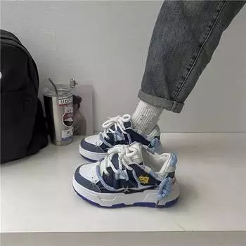 Женские туфли для пап с толстой подошвой и круглой головкой, с бисквитным дном, с дышащей сетчатой поверхностью, модные многофункциональные спортивные туфли 36