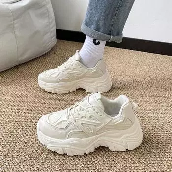 Женские туфли для папы, толстая подошва, универсальные, весна и осень, новые сетчатые дышащие кроссовки, маленькие повседневные кроссовки 35