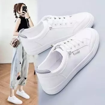 Женские туфли для скейтбординга из искусственной кожи, на шнуровке, женские школьные туфли с круглым носком, низкие, на тонкой подошве, одинарные туфли 35 зелёный