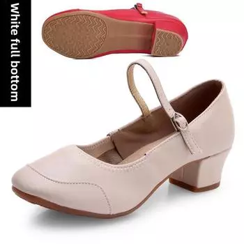 Женские туфли для танцев на мягкой подошве: Матросские туфли на среднем каблуке для тренировок и бальных танцев 38