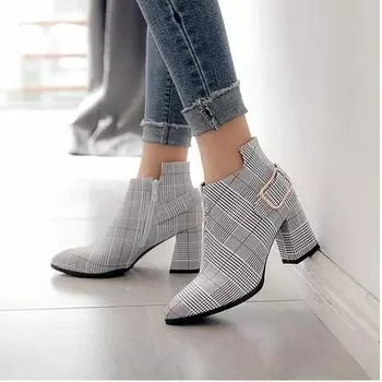 Женские туфли Генри, Chaussure, роскошные женские кожаные туфли в сетку, женские ботильоны, ботильоны на массивном высоком каблуке