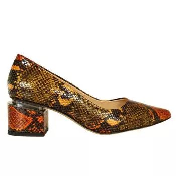 Женские туфли из натуральной кожи на низком каблуке