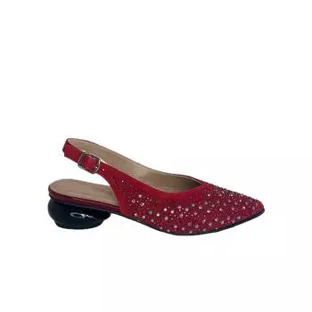 Женские туфли из натуральной кожи на низком каблуке