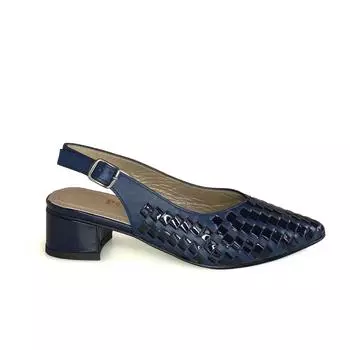 Женские туфли из натуральной кожи на низком каблуке