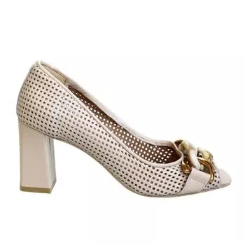 Женские туфли из натуральной кожи на низком каблуке