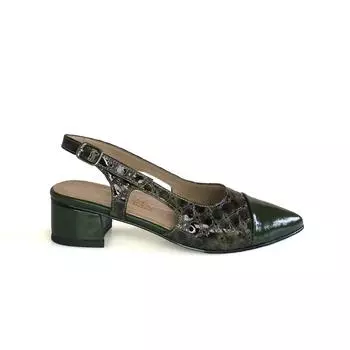 Женские туфли из натуральной кожи на низком каблуке