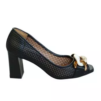 Женские туфли из натуральной кожи на низком каблуке