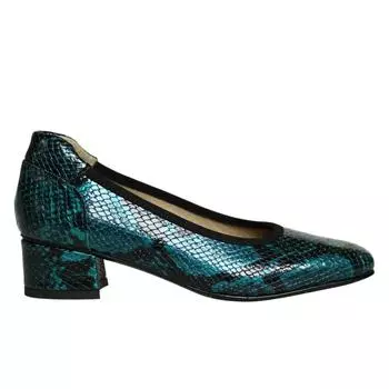 Женские туфли из натуральной кожи на низком каблуке