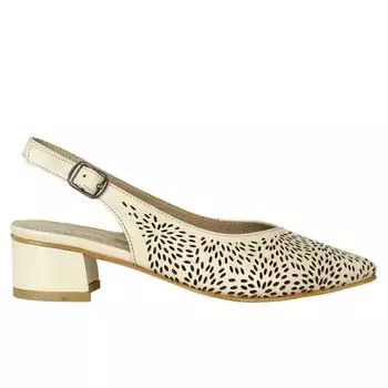 Женские туфли из натуральной кожи на низком каблуке