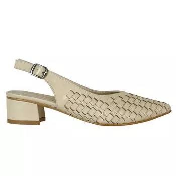 Женские туфли из натуральной кожи на низком каблуке