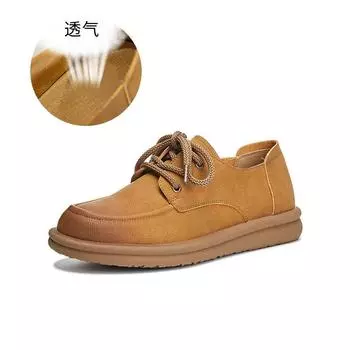 Женские туфли из натуральной кожи, весна 2025, новые ретро туфли из кожи, повседневные универсальные туфли, женские туфли на плоской подошве для поездок на работу, женские 35