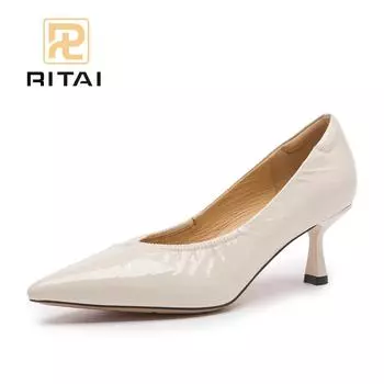 Женские туфли из овчины на высоком каблуке с острым носком, модные сандалии на высоком каблуке 34 бежевый